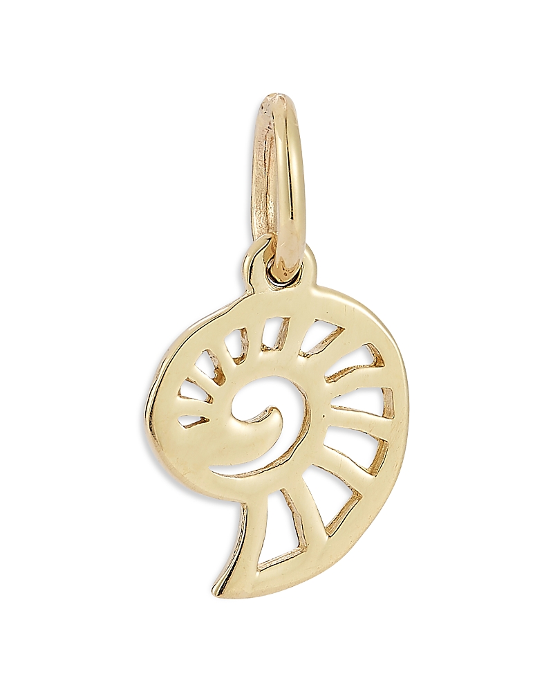 Moon & Meadow 14 Yellow Gold Dainty Shell Pendant In Gold