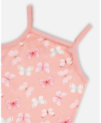  Girls' Printed Organic Butterflies Cotton Tank Top - Little Kid, Big Kid