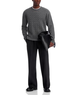 Cashmere Cable Crewneck Sweater