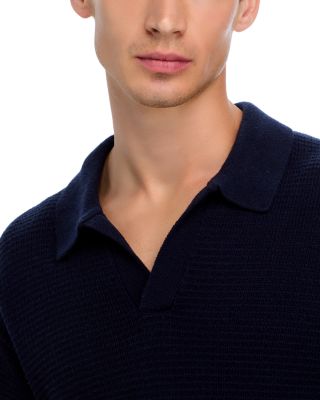 Textured Polo Sweater