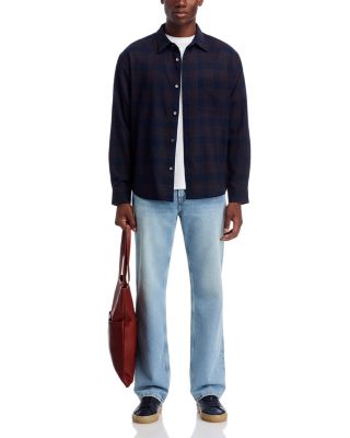 Long Sleeve Button Front Wool Shirt