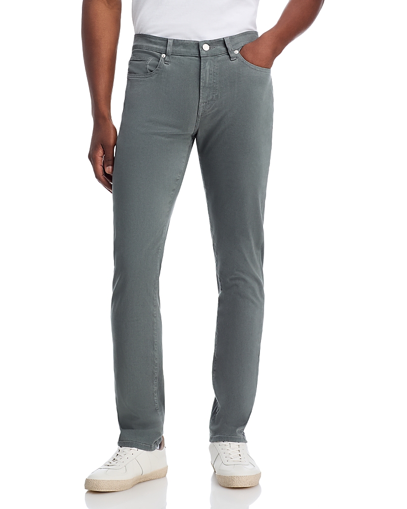 Frame L'homme Slim Brushed Twill Pants In Old Blue In Blue