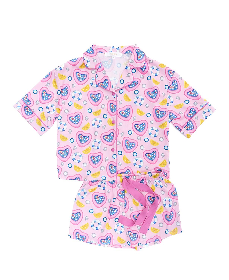 Sunshine Society Girls' Kids Silky Pool Party Silky Set - Big Kid