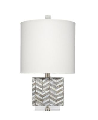  Garbo Mother of Pearl Table Lamp with Linen Shade