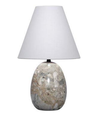 Jamie Young - Capsule Travertine Table Lamp with Linen Shade