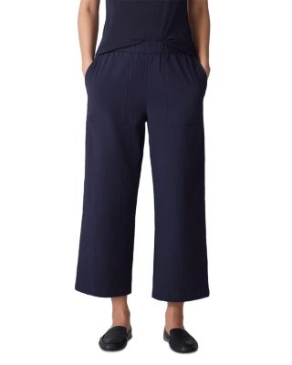 Stretch Jersey High Waisted Tapered Ankle Pants