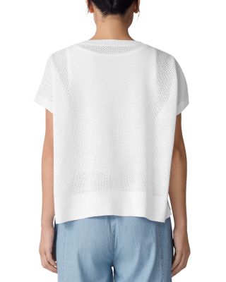 Linen & Cotton Crewneck Boxy Top