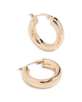 Dominique Wavy Oval Hoop Earrings