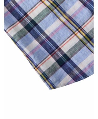  Morgan Plaid Linen Short Sleeve Shirt