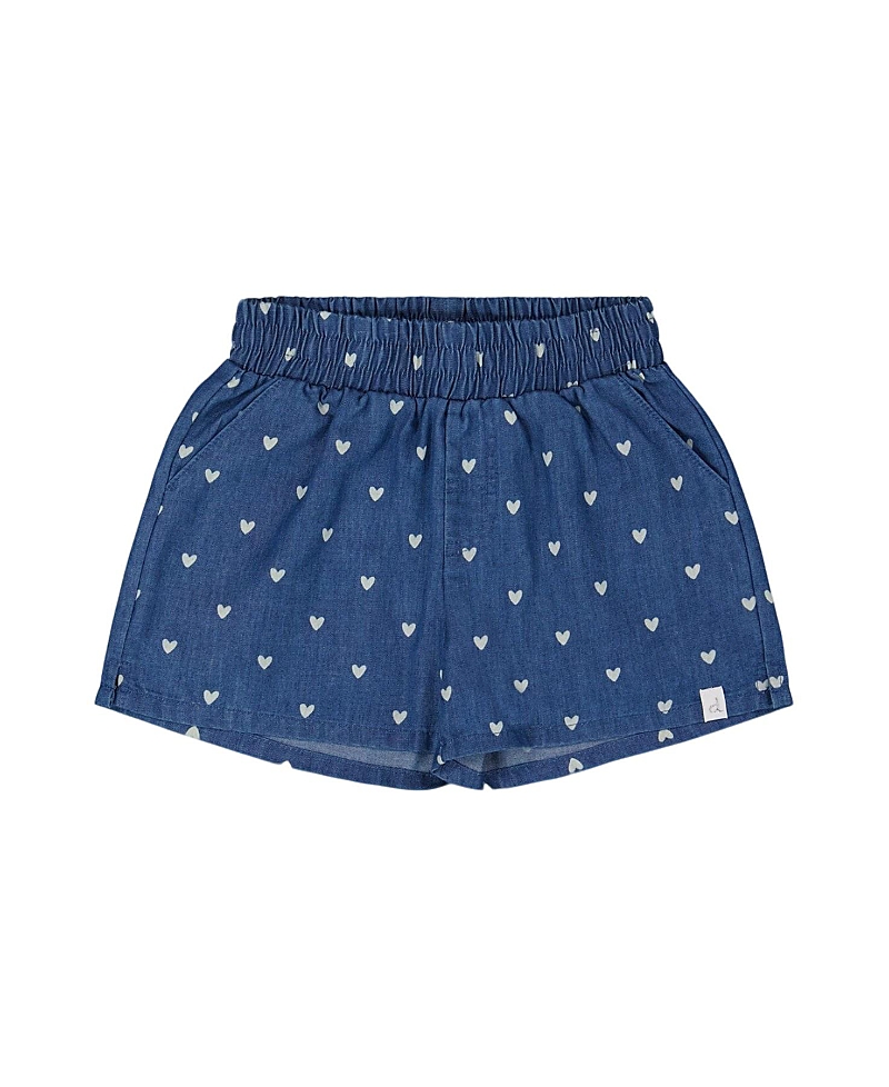 Deux Par Deux Girls' Printed Chambray Short - Big Kid