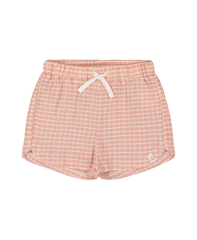 Deux Par Deux Little Girl's Crinkle Short Light Old Pink In Pink