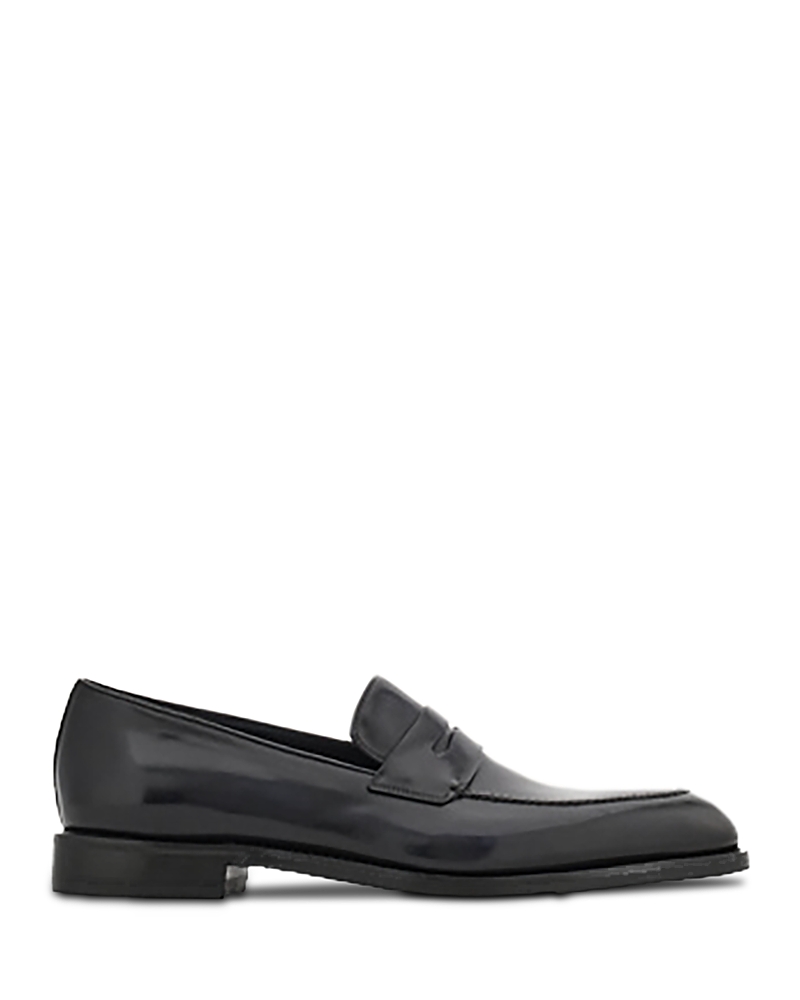 Ferragamo Black Logo Details Business Casual Shoes In Black