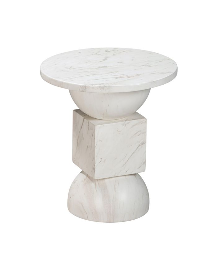 Chip Marble Print Indoor/Outdoor Side Table