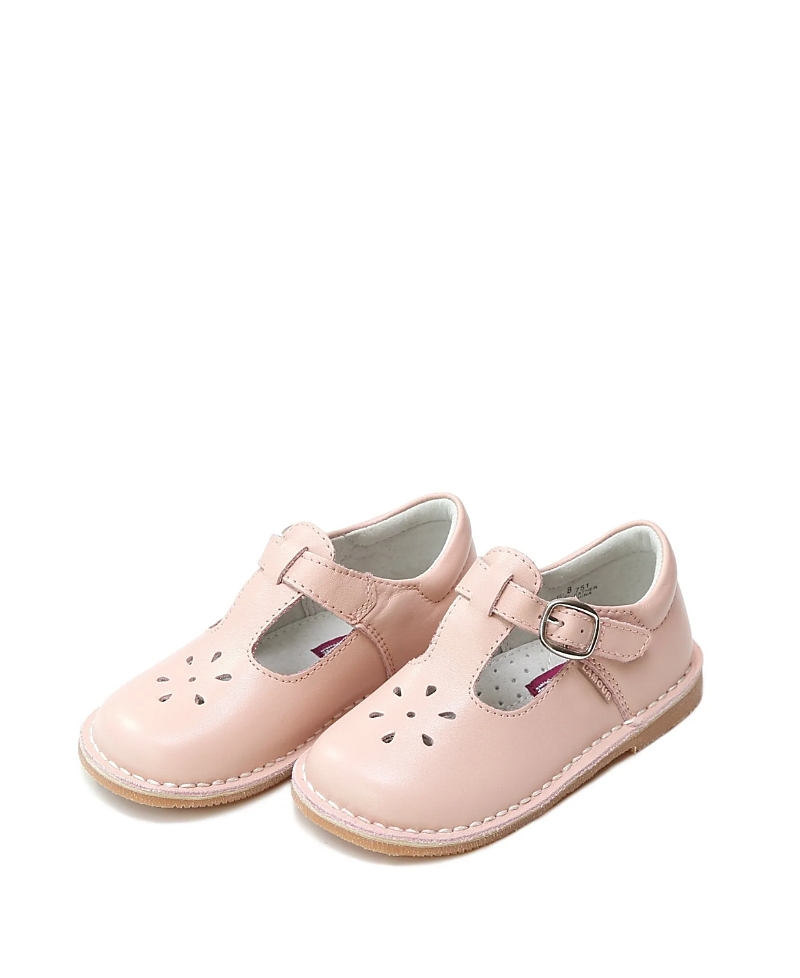 L'Amour Shoes Girls' Joy Classic Leather T-Strap Mary Jane - Toddler, Little Kid, Big Kid