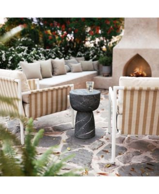  Charra Marble Indoor/Outdoor Side Table