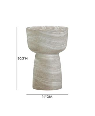  Charra Marble Indoor/Outdoor Side Table
