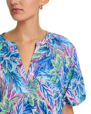 Frond Grove Puffed Sleeve Top