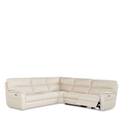 Grazia 5-Piece Power Reclining Leather Sectional