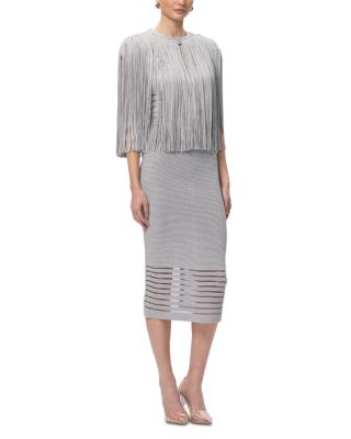 Metallic Fringe Cape