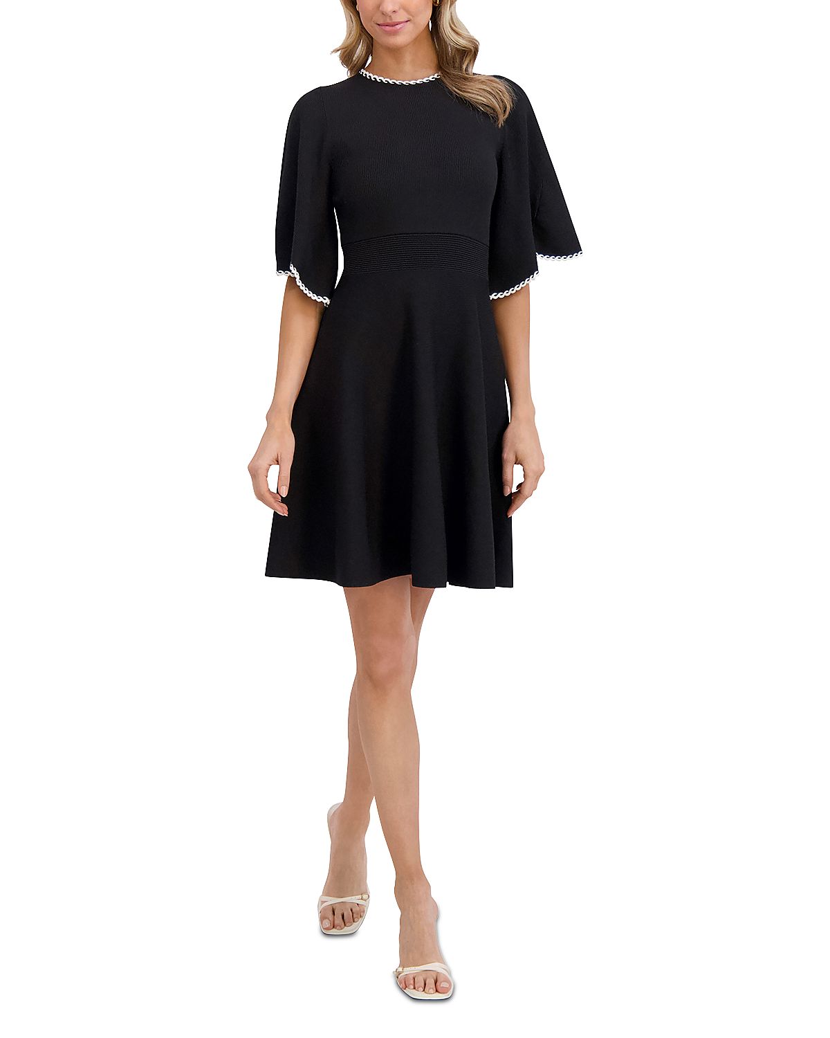 Ted Baker Flare Short Sleeve Round Neck Dress