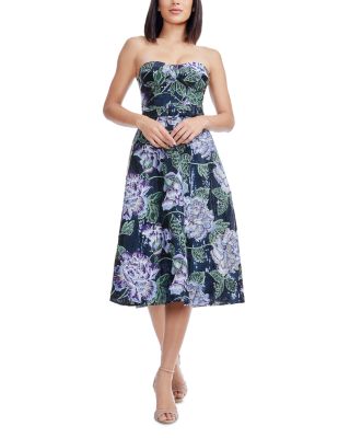 Carlita Floral Strapless Dress