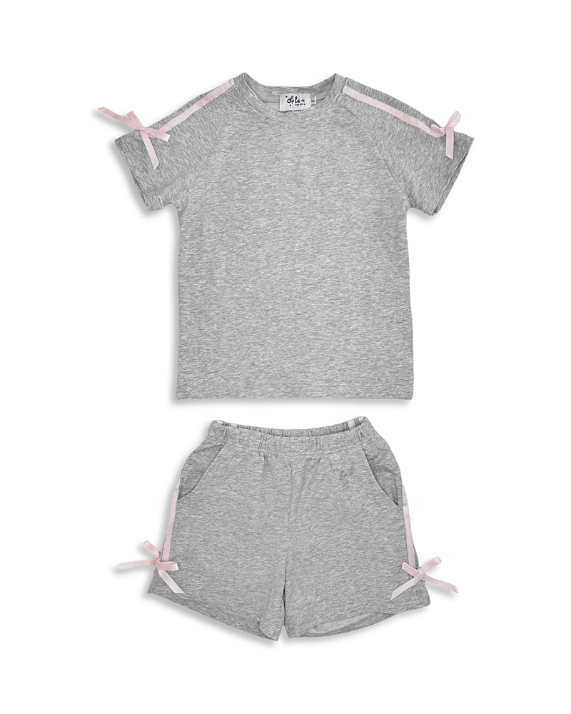 Lola + The Boys Sporty Bow Short Set
