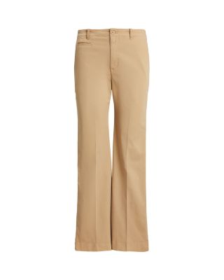 Stretch Cotton Chino Flare Pants