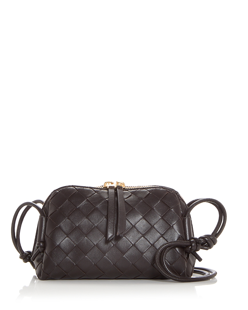 Bottega Veneta Concert Pouch Intrecciato Leather Shoulder Bag