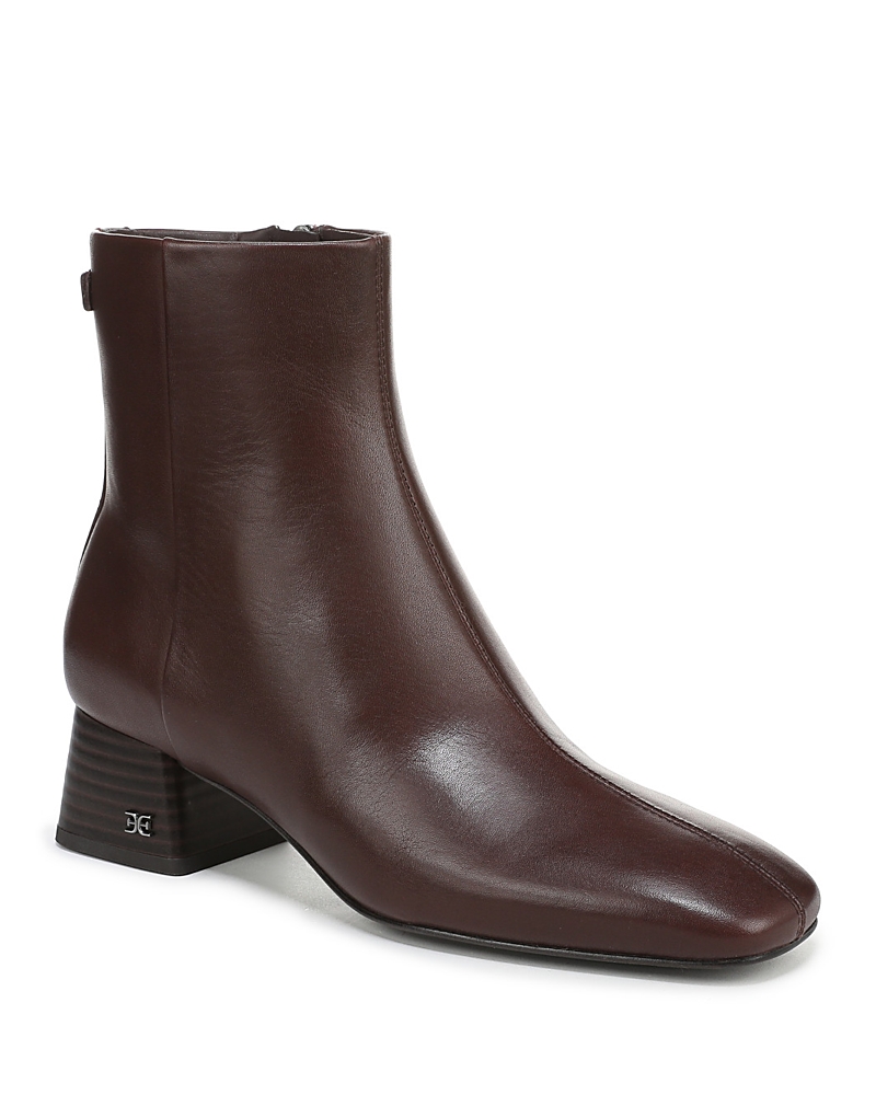 SAM EDELMAN WOMEN'S PAIGE SQUARE TOE BLOCK HEEL ANKLE BOOTIES