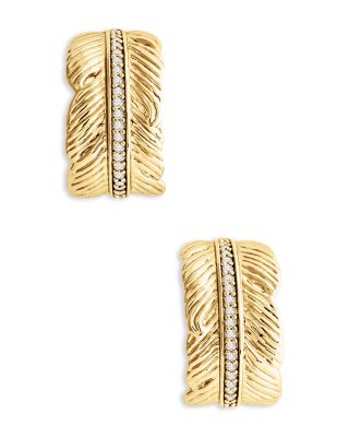 Anabel Aram - Feather Small Hoop Earrings