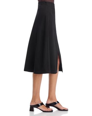 Slit Front A Line Skirt 