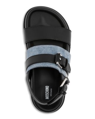 Women's Tie-Me Denim & Leather Platform Sandals