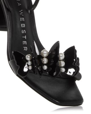 Women's Vanessa Butterfly & Faux Pearl Block Heel Sandals
