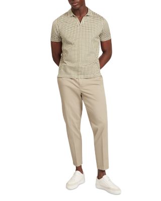 Matejo Mini Check Open Neck Polo Shirt