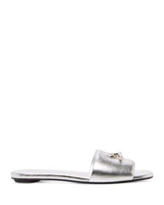 Women's Leather Slide Sandals