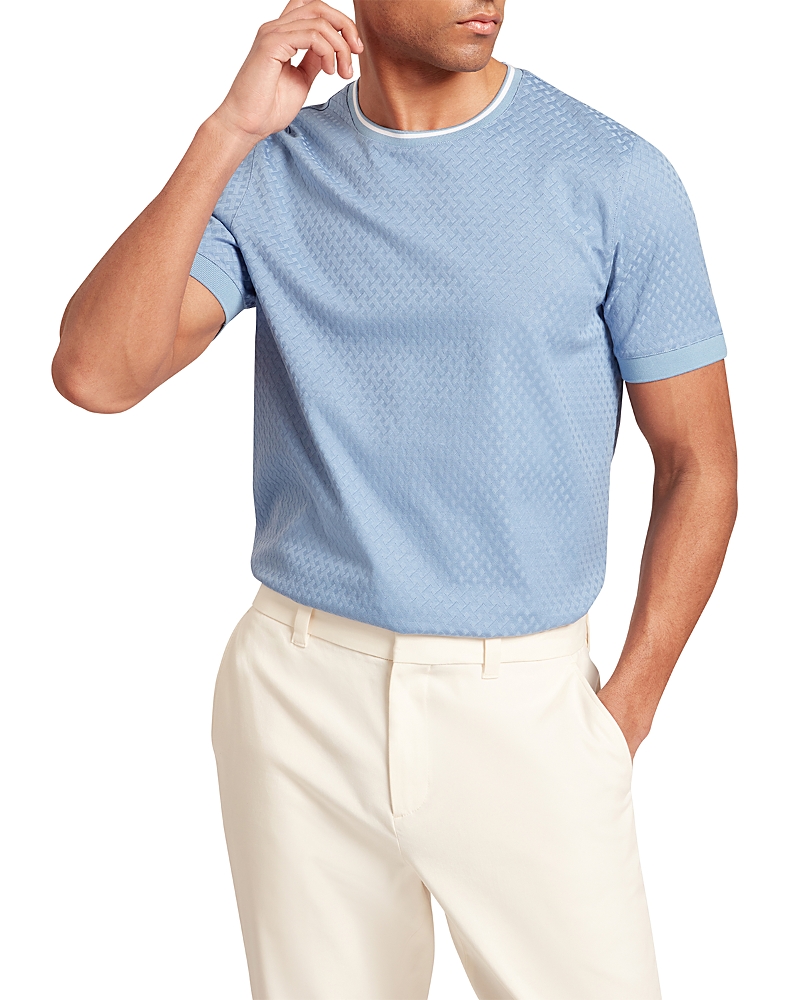 Ted Baker Hagen Branded T Texture Cotton Stretch Tee