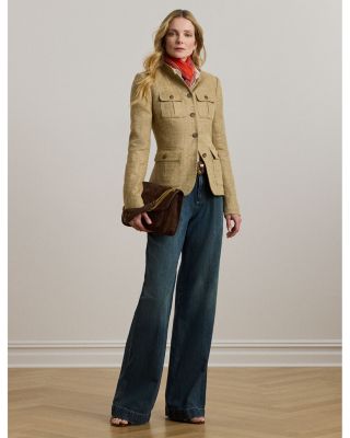 High Rise Pleated Wide Leg Jean