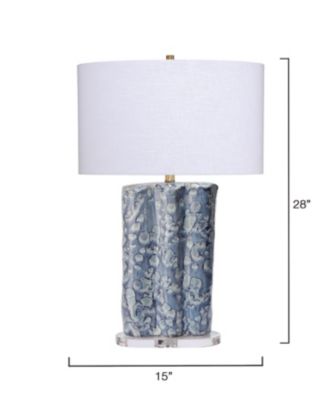 Flurry Ceramic Table Lamp with Linen Shade