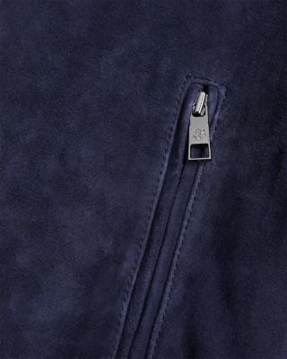 Peveril Suede Funnel Neck Bomber Jacket