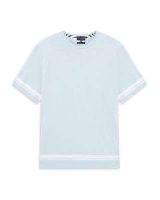 Eauts Block Stripe Trim Cotton Knit Tee