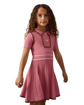 Girls' Piped Knit Dress - Little Kid