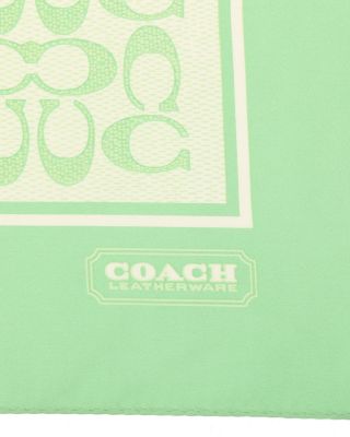 Textured Signature C Print Silk Square Scarf