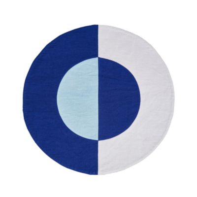 Bauhaus Embroidered Linen Round Placemats, Set of 4