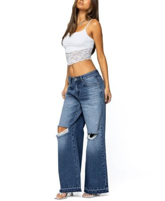Xenia Distressed Low Rise Jeans