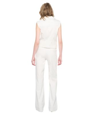 Casablanca Straight Leg Jeans in White Wash Denim