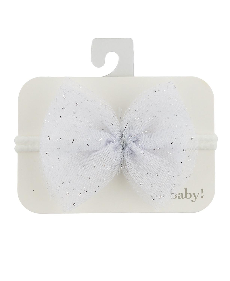 Oh Baby ! Girls' Glinda Bow Headband - Baby In White