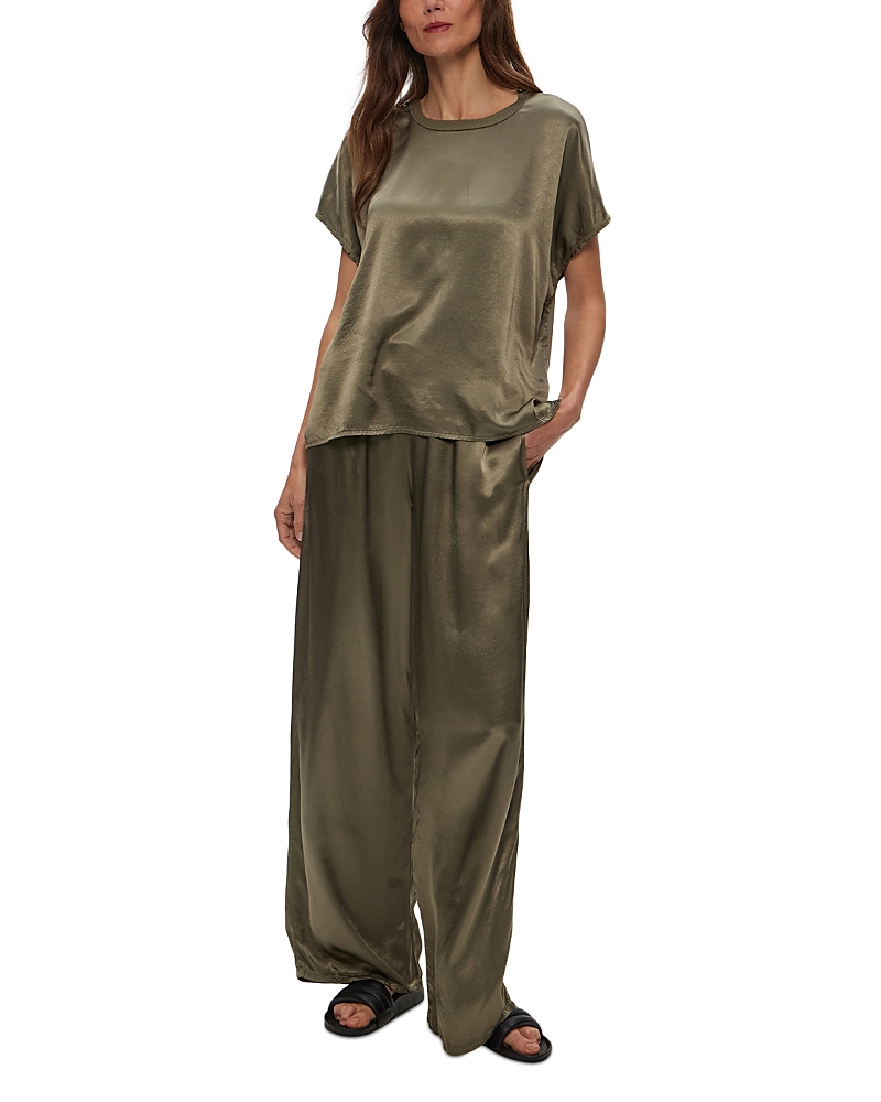 Michael Stars Cyrus Satin Wide Leg Pants