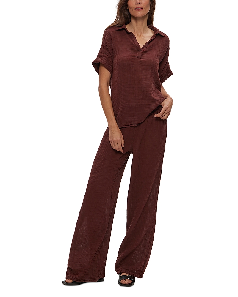 Michael Stars Smocked Wide-Leg Pants