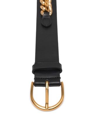 Women&#39;s Chain Detail Leather Belt