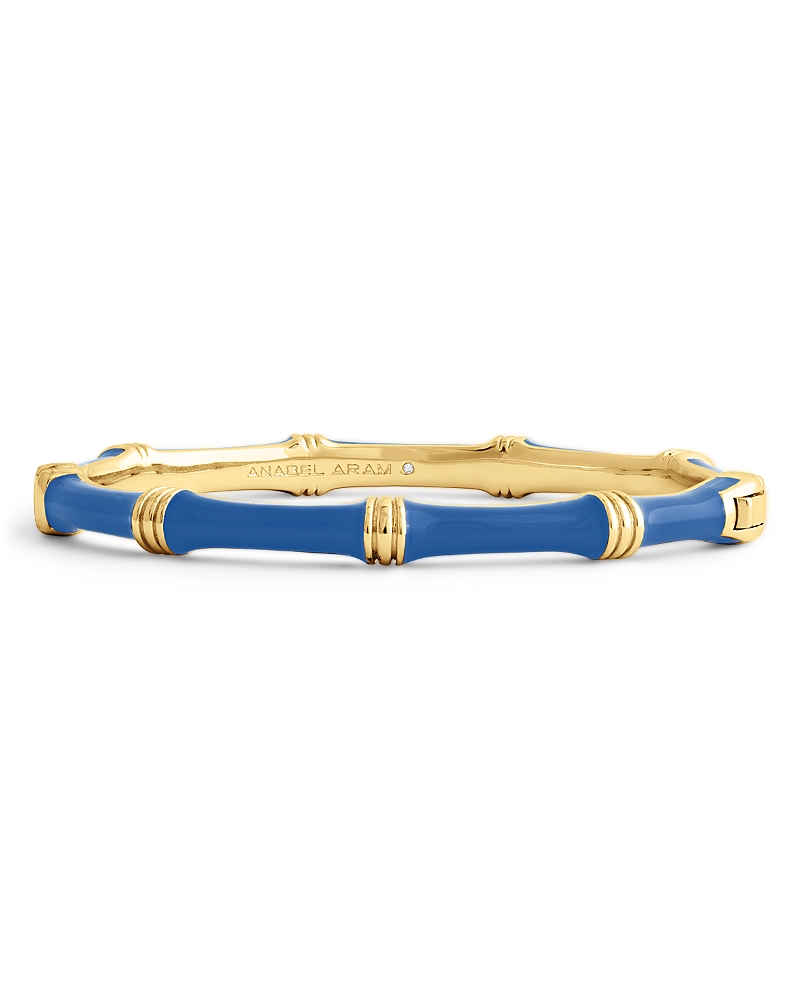 Anabel Aram Enamel Bamboo Shaped Hinge Bangle Bracelet · OS